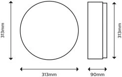 Philips Doris Bathroom Luminaire Flush To Ceiling Light -Habitat shop 1122585 R Z004A
