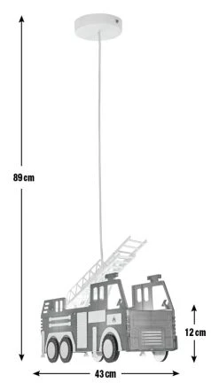 Glow Kids Fire Engine Ceiling Light - Red -Habitat shop 1151367 R E001