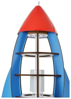 Glow Kids Rocket Ceiling Pendant Light - Blue & Red -Habitat shop 1151374 R Z003A
