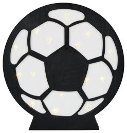 Glow Kids Wooden Football Table Light - Black & White