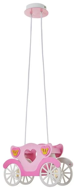 Glow Kids Princess Carriage Pendant Light - Pink & White -Habitat shop 1151446 R Z002A