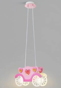 Glow Kids Princess Carriage Pendant Light - Pink & White -Habitat shop 1151446 R Z004A