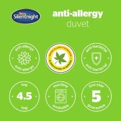 Silentnight Anti Allergy 4.5Tog Duvet - Single 19 Silentnight Anti Allergy 4.5Tog Duvet - Single -Habitat shop 1156317 R Z009A