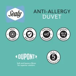 Sealy Anti Allergy Hollowfibre 10.5Tog Duvet - Single 19 Sealy Anti Allergy Hollowfibre 10.5Tog Duvet - Single -Habitat shop 1156623 R Z010A