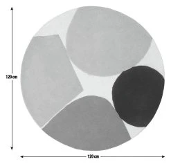 Habitat Geometric Circle Cut Pile Rug - 120x120cm - Multi -Habitat shop 1176122 R E001