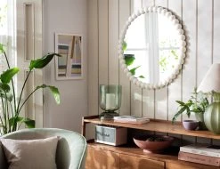 Habitat Beaded Round Wall Mirror - White - 70x70cm -Habitat shop 1182927 R Z001C