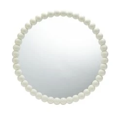 Habitat Beaded Round Wall Mirror - White - 70x70cm -Habitat shop 1182927 R Z003A