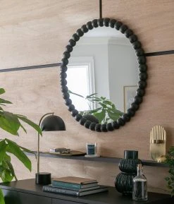 Habitat Beaded Round Wall Mirror - Black - 70x70cm -Habitat shop 1182934 R Z001C
