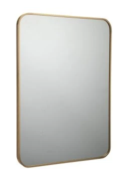 Habitat Brushed Rectangular Wall Mirror - Gold - 50x70cm