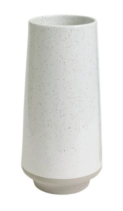Habitat Reactive Glaze Dipped Ceramic Vase - White