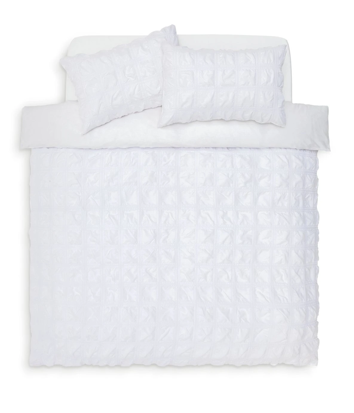 Habitat Seersucker Square White Bedding Set - Single 5 Habitat Seersucker Square White Bedding Set - Single - Image 3