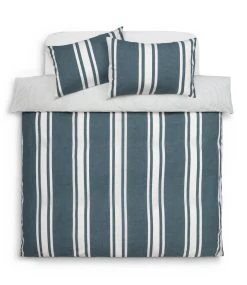Habitat Cotton Coastal Stripe Blue Bedding Set - Single -Habitat shop 1232884 R Z002A