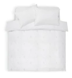 Habitat Cotton Embroidered Leaf White Bedding Set- Single -Habitat shop 1232994 R Z002A
