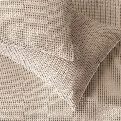 Habitat Cotton Contrast Waffle Beige Bedding Set - Single -Habitat shop 1233089 R Z002A