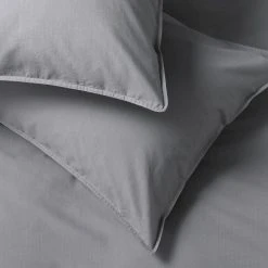 Habitat Cotton 180TC Linen Look Grey Bedding Set - Single -Habitat shop 1233144 R Z003A