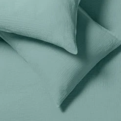 Habitat Cotton 200TC Muslin Green Bedding Set - Double -Habitat shop 1233319 R Z003A