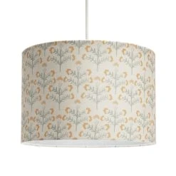 Habitat Floral Print Faux Linen Shade - Cream And Orange