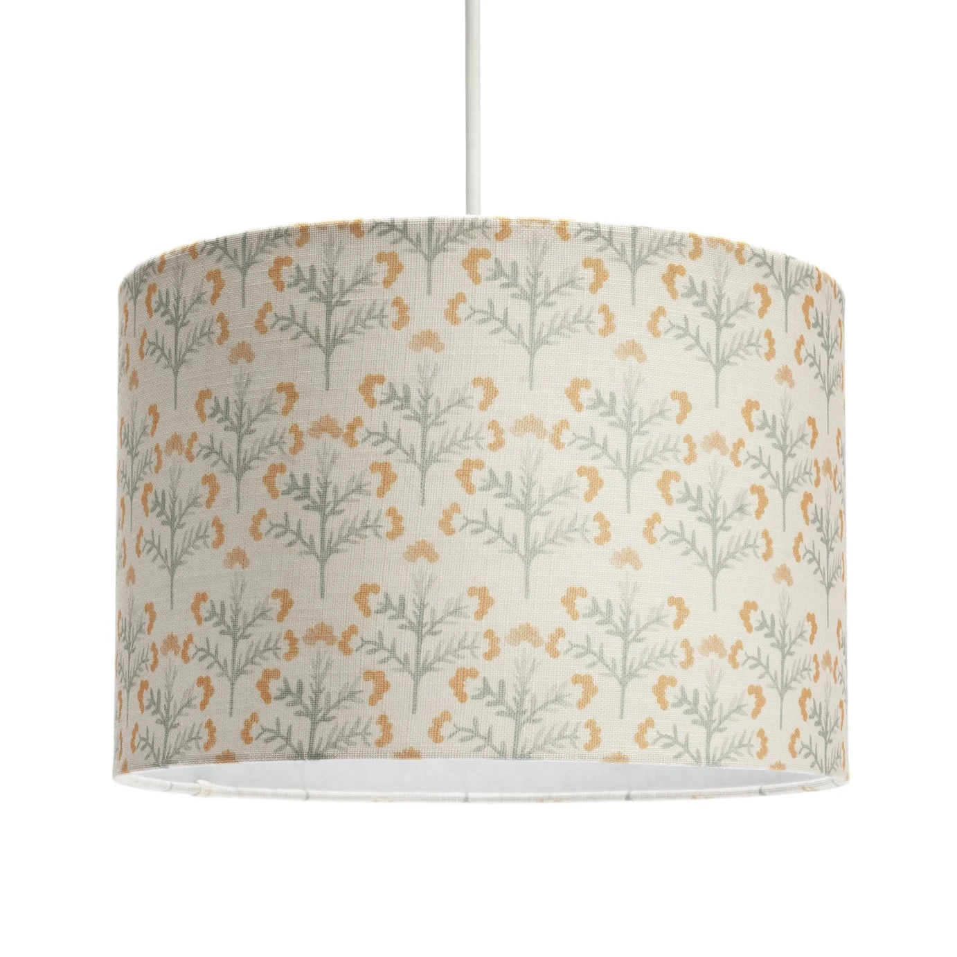 Habitat Floral Print Faux Linen Shade - Cream And Orange 3 Habitat Floral Print Faux Linen Shade - Cream And Orange
