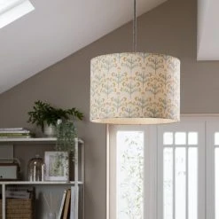 Habitat Floral Print Faux Linen Shade - Cream And Orange 13 Habitat Floral Print Faux Linen Shade - Cream And Orange -Habitat shop 1233663 R Z002C