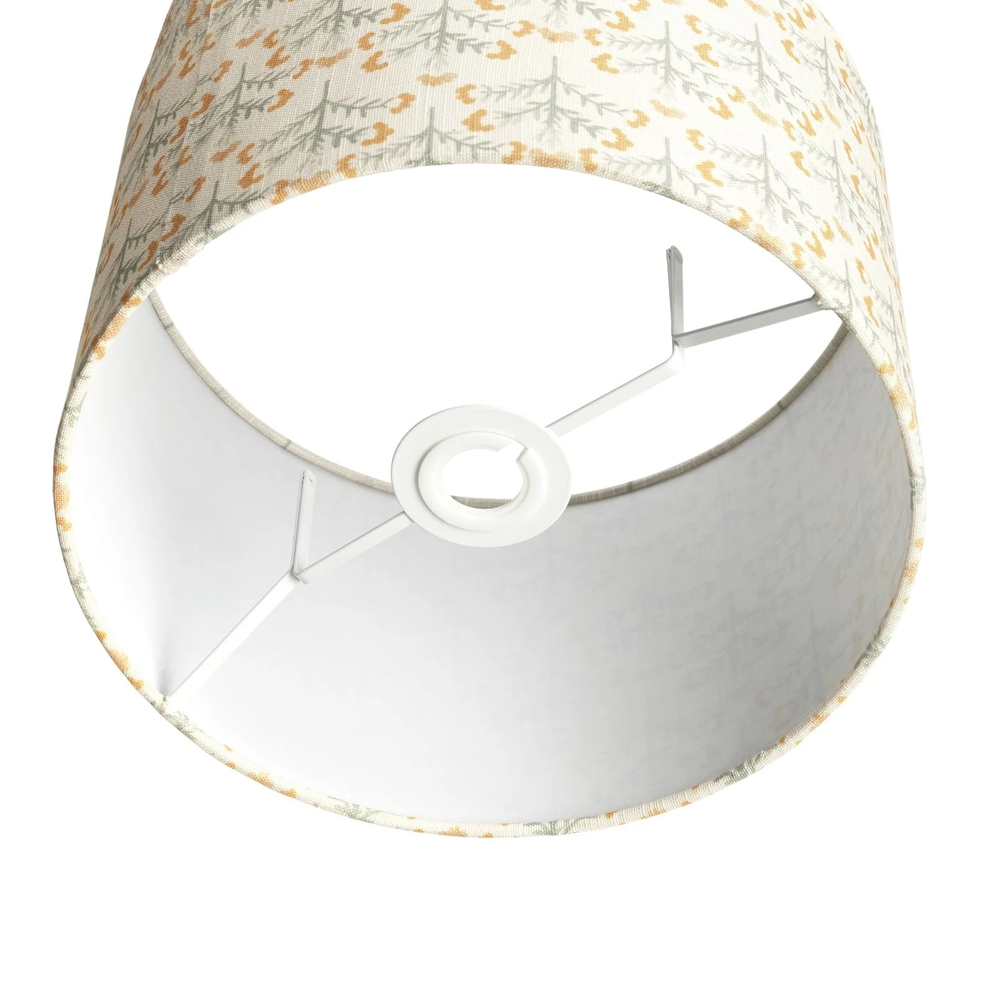 Habitat Floral Print Faux Linen Shade - Cream And Orange 7 Habitat Floral Print Faux Linen Shade - Cream And Orange - Image 5