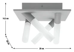 Habitat Metal 4 Light LED Bathroom Flush Ceiling Light-Black -Habitat shop 1233687 R E001