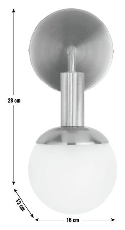 Habitat Ribbed Metal Bathroom Wall Light - Gold -Habitat shop 1233742 R E001