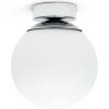 Habitat Opal Glass Bathroom Flush Ceiling Light - White