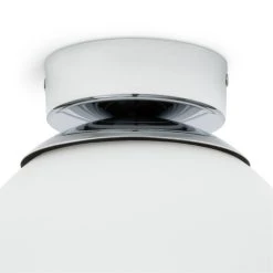 Habitat Opal Glass Bathroom Flush Ceiling Light - White -Habitat shop 1233759 R Z003A