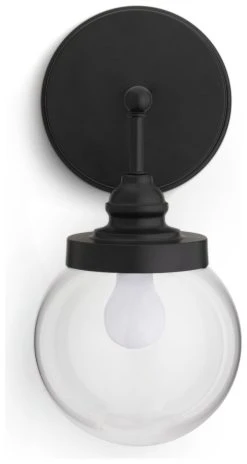 Habitat Globe Metal Bathroom Wall Light - Black