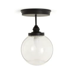 Habitat Globe Metal Bathroom Pendant Light - Black
