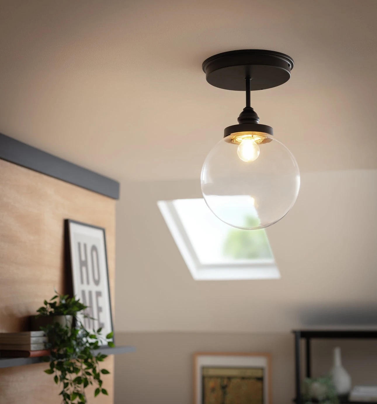 Habitat Globe Metal Bathroom Pendant Light - Black 10 Habitat Globe Metal Bathroom Pendant Light - Black - Image 8