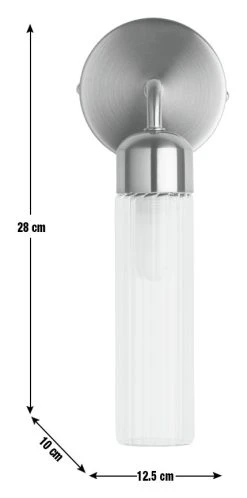 Habitat Ribbed Metal Bathroom Wall Light - Gold -Habitat shop 1233814 R E001