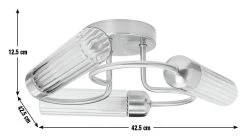 Habitat Ribbed Metal 3 Light Bathroom Ceiling Light - Gold -Habitat shop 1233845 R E001