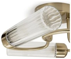 Habitat Ribbed Metal 3 Light Bathroom Ceiling Light - Gold -Habitat shop 1233845 R Z002A
