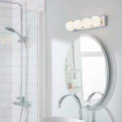 Habitat Metal 4 Light Bathroom Wall Light - Chrome -Habitat shop 1233852 R Z002C