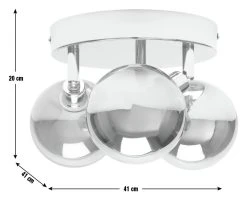 Habitat Globe Metal Bathroom Flush To Ceiling Light - Silver 10 Habitat Globe Metal Bathroom Flush To Ceiling Light - Silver -Habitat shop 1233883 R E001