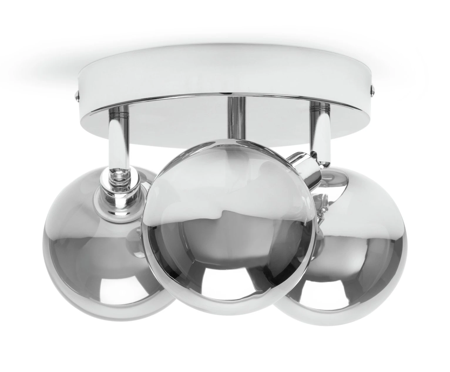 Habitat Globe Metal Bathroom Flush To Ceiling Light - Silver 3 Habitat Globe Metal Bathroom Flush To Ceiling Light - Silver