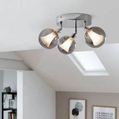 Habitat Globe Metal Bathroom Flush To Ceiling Light - Silver 13 Habitat Globe Metal Bathroom Flush To Ceiling Light - Silver -Habitat shop 1233883 R Z002C