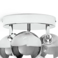 Habitat Globe Metal Bathroom Flush To Ceiling Light - Silver 12 Habitat Globe Metal Bathroom Flush To Ceiling Light - Silver -Habitat shop 1233883 R Z003A