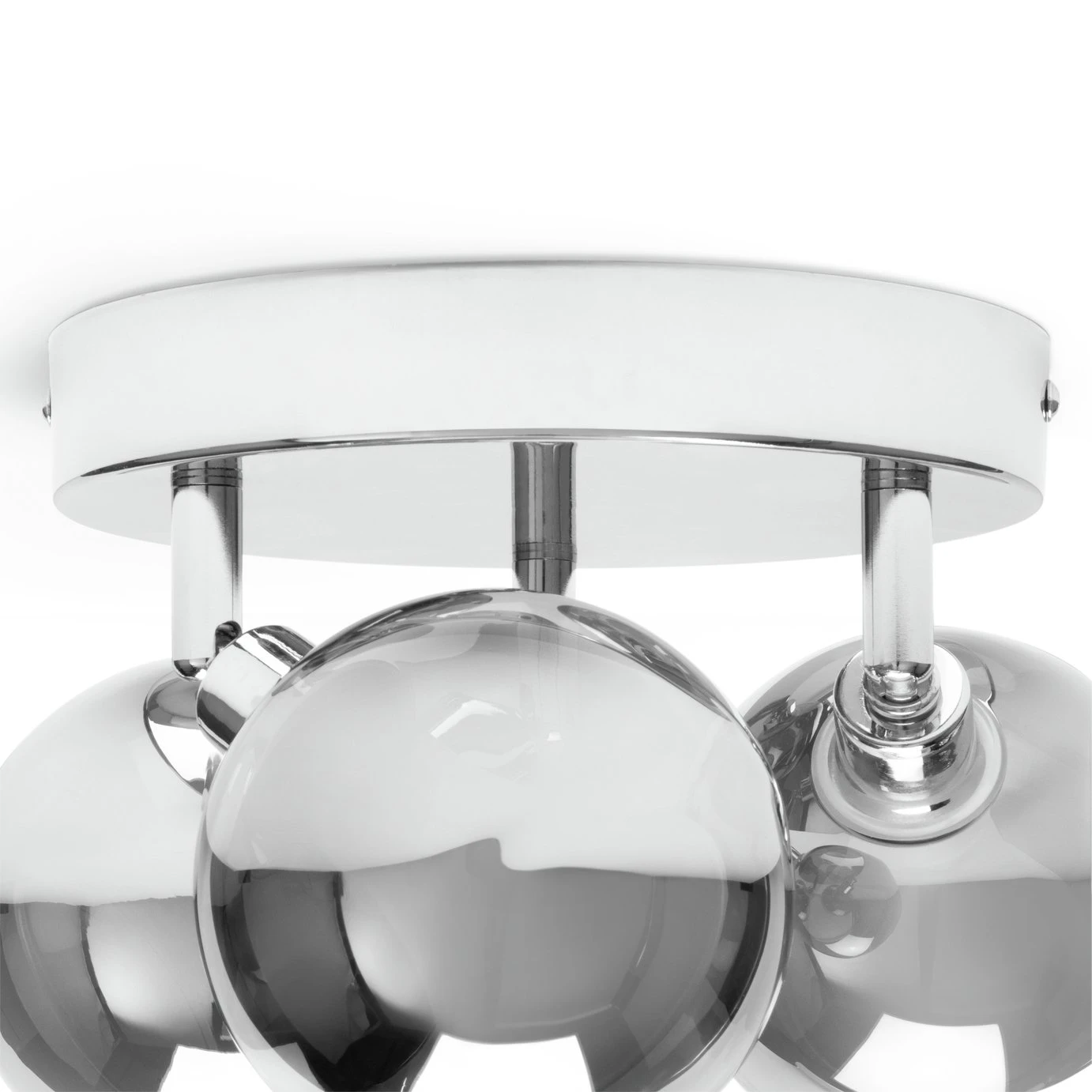 Habitat Globe Metal Bathroom Flush To Ceiling Light - Silver 7 Habitat Globe Metal Bathroom Flush To Ceiling Light - Silver - Image 5