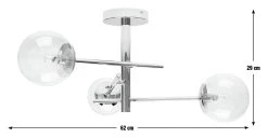Habitat Sputnik Metal Bathroom Flush Ceiling Light - Chrome -Habitat shop 1233890 R E001