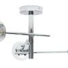 Habitat Sputnik Metal Bathroom Flush Ceiling Light - Chrome