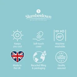 Slumberdown Light & Cool 1 Tog Duvet - Single -Habitat shop 1251449 R Z012A