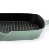 Habitat 23cm Cast Iron Griddle Pan - Sage Green