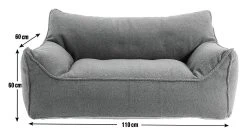 Habitat Kids Double Chair Bean Bag - Charcoal -Habitat shop 1306789 R E001