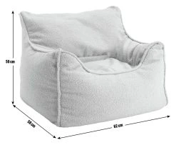 Habitat Kids Single Chair Boucle Bean Bag - Off White 10 Habitat Kids Single Chair Boucle Bean Bag - Off White -Habitat shop 1405044 R E001