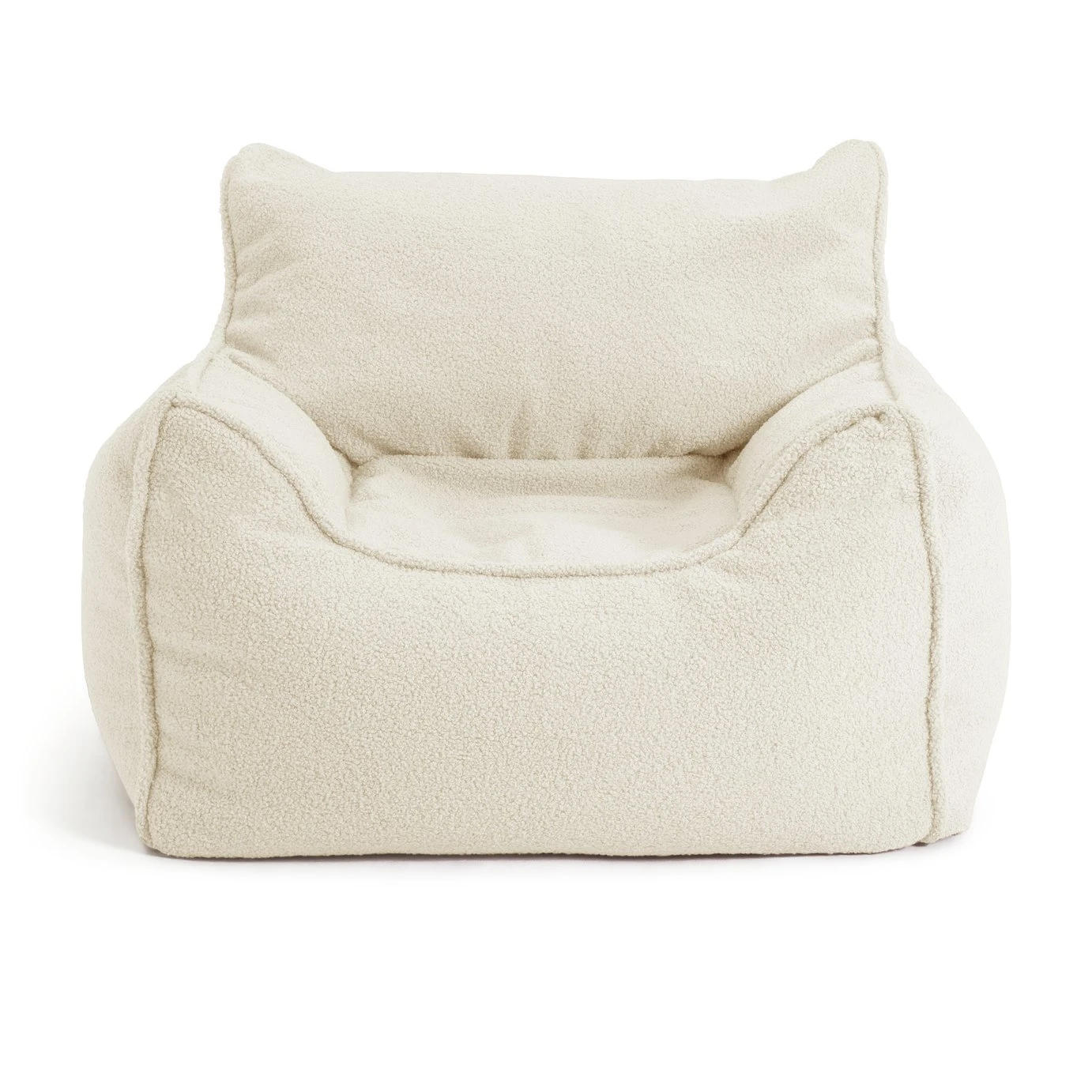 Habitat Kids Single Chair Boucle Bean Bag - Off White 4 Habitat Kids Single Chair Boucle Bean Bag - Off White - Image 2