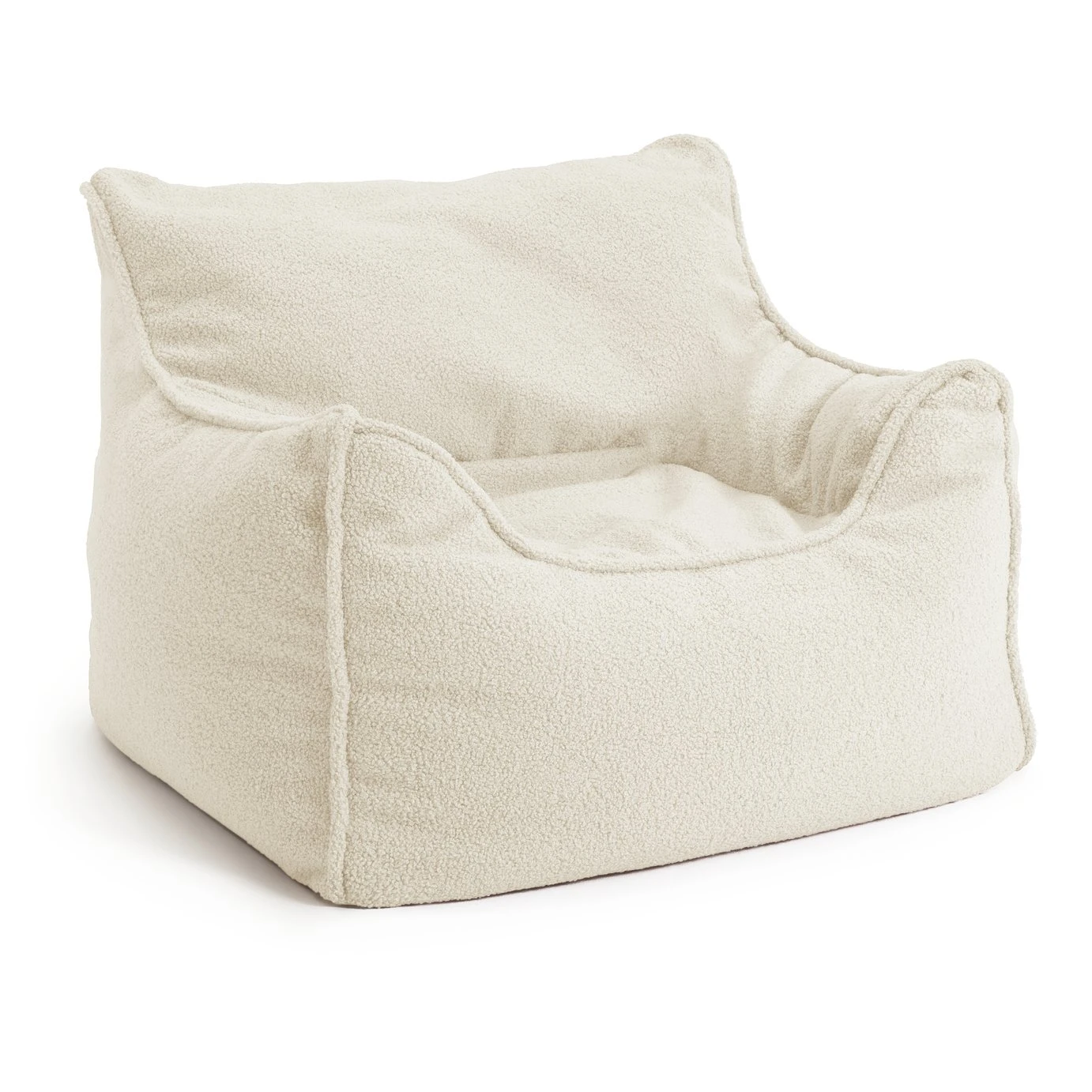 Habitat Kids Single Chair Boucle Bean Bag - Off White 6 Habitat Kids Single Chair Boucle Bean Bag - Off White - Image 4