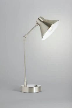 Habitat Bobby Metal Desk Lamp - Silver -Habitat shop 1719307 R Z001C