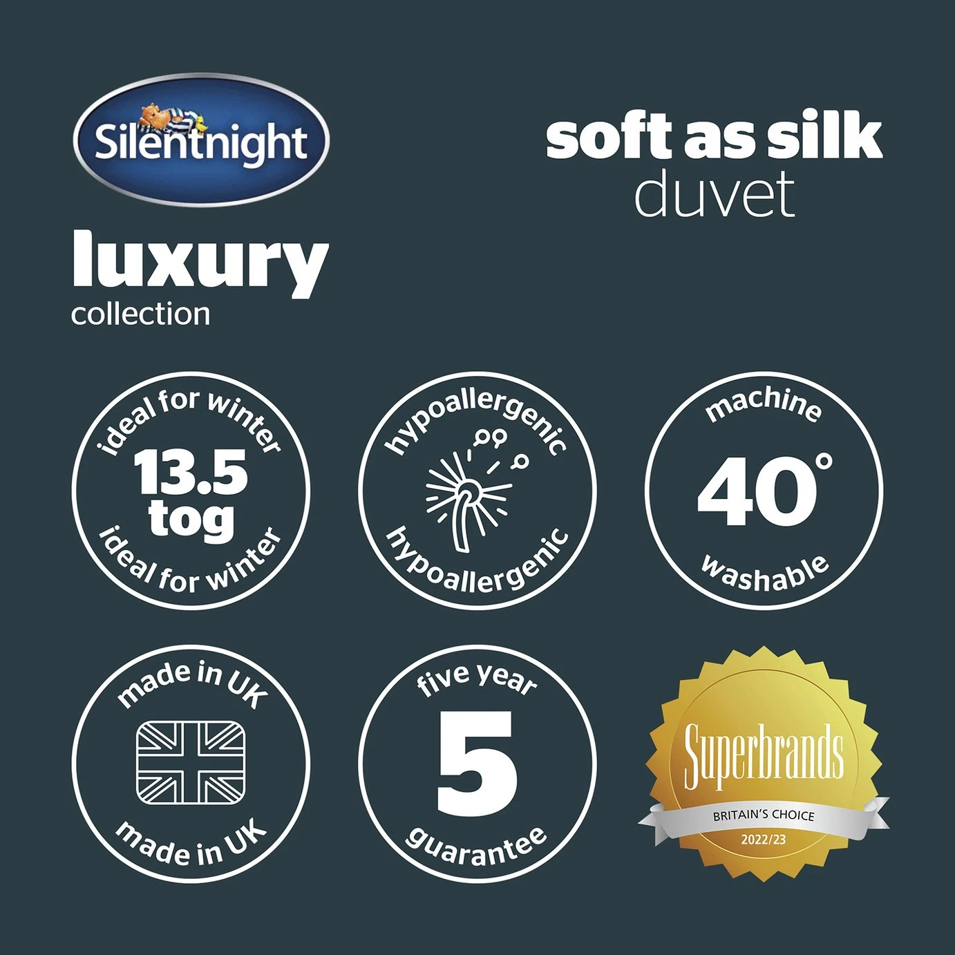 Silentnight Soft As Silk 13.5 Tog Duvet - Double 11 Silentnight Soft As Silk 13.5 Tog Duvet - Double - Image 9